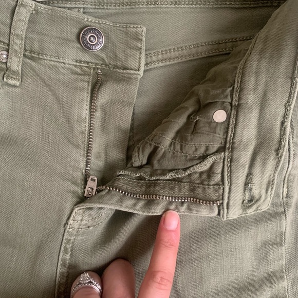 Free People Mid-rise Distressed Jeans in Moss - Picture 6 of 9